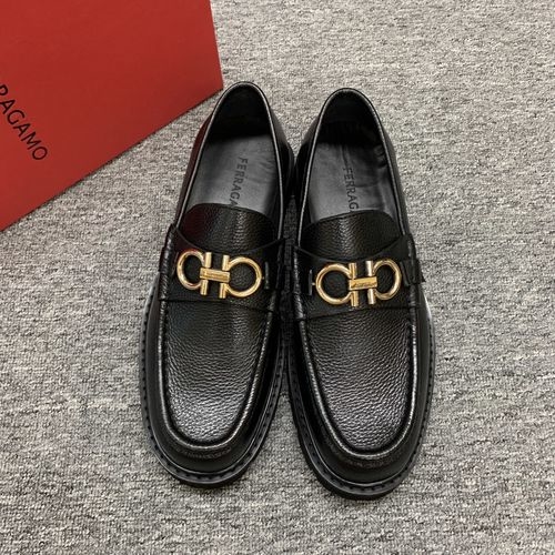 Ferragamo Thick Sole Loafers With Handmade Stitches