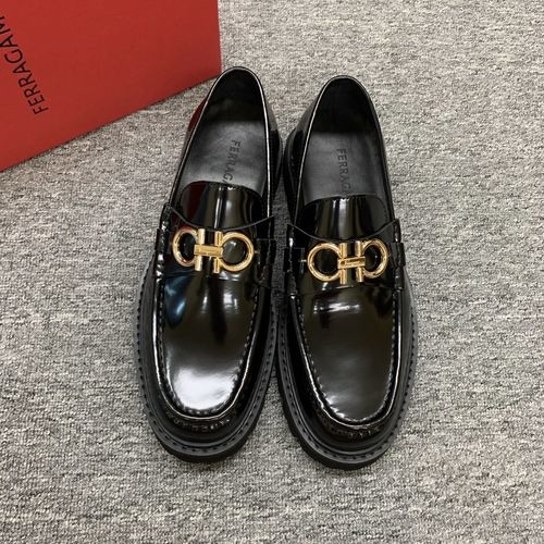 Ferragamo Thick Sole Loafers With Handmade Stitches