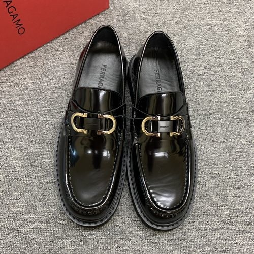 Ferragamo Thick Sole Loafers With Handmade Stitches