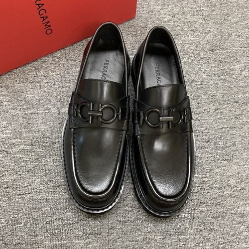 Ferragamo Thick Sole Loafers With Handmade Stitches