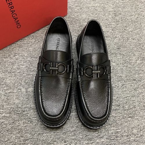 Ferragamo Thick Sole Loafers With Handmade Stitches