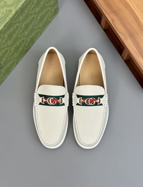 Gucci Handmade Leather Loafers Anti-odor Comfortable