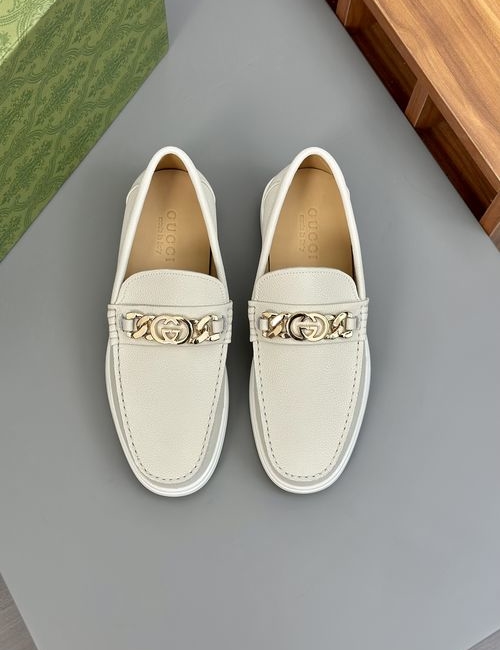 Gucci Handmade Leather Loafers Anti-odor Comfortable