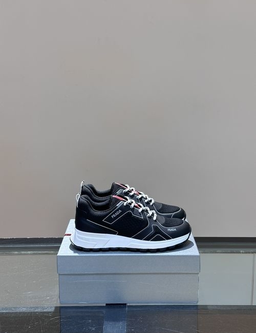 Prada Leather Mesh Breathable Sneakers