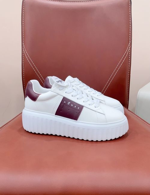 Hogan H-STRIPES Thick Sole Leather Shoes