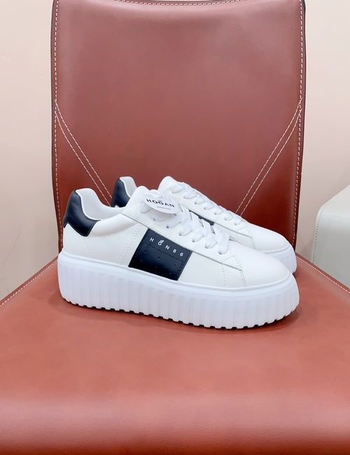 Hogan H-STRIPES Thick Sole Leather Shoes