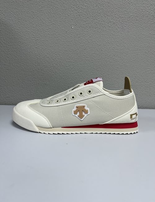 Descente Chron Canvas Slip-On Low Top Casual Shoes White Red