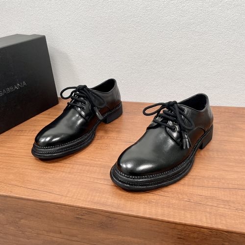 Dolce & Gabbana DG Brogue Carved Leather Derby Shoes