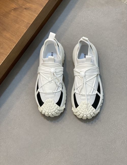 Armani Cowhide Mesh Stitching Casual Sneakers
