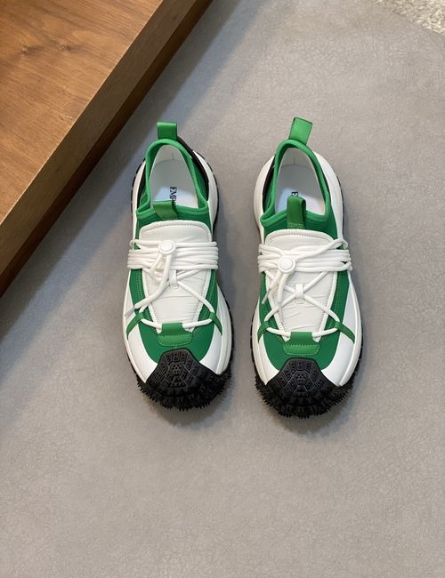 Armani Cowhide Mesh Stitching Casual Sneakers