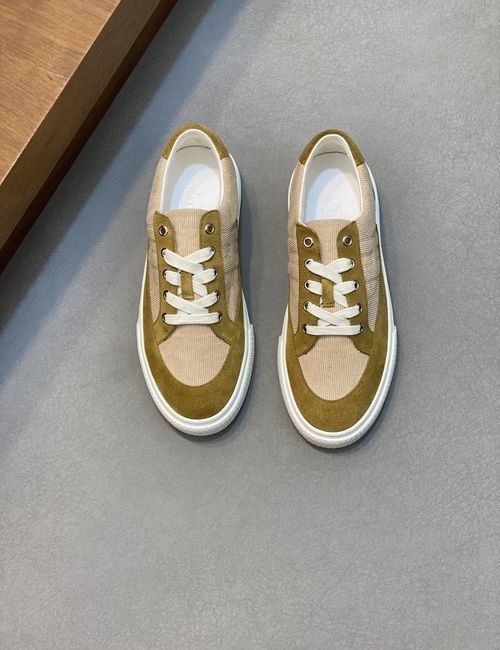 Hermes Nappa Leather Canvas Casual Shoes