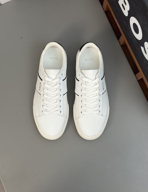 Hugo Boss Matte Leather Casual Shoes Breathable Cowhide Lining