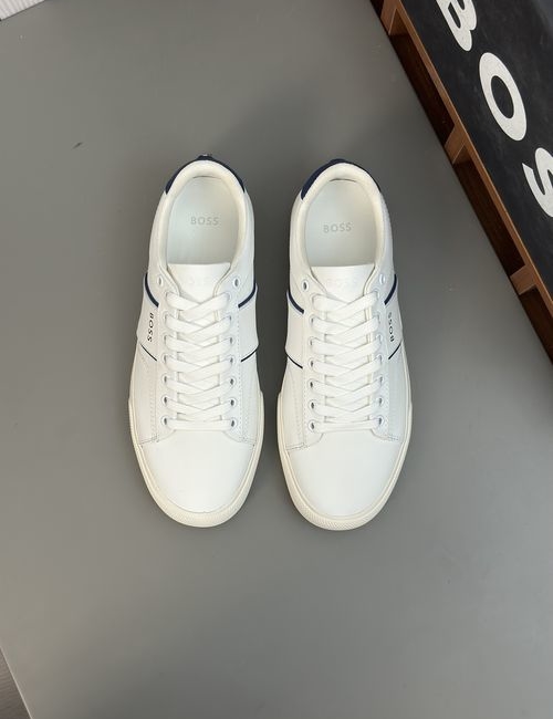 Hugo Boss Matte Leather Casual Shoes Breathable Cowhide Lining