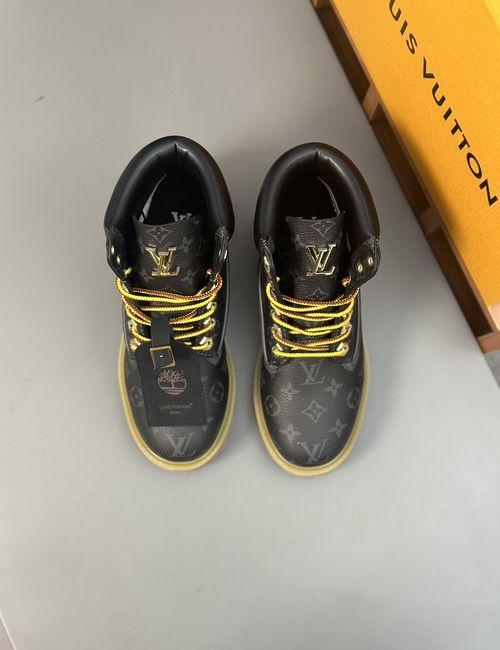 Louis Vuitton LV Timberland Collaboration Ankle Boots With Monogram Detail