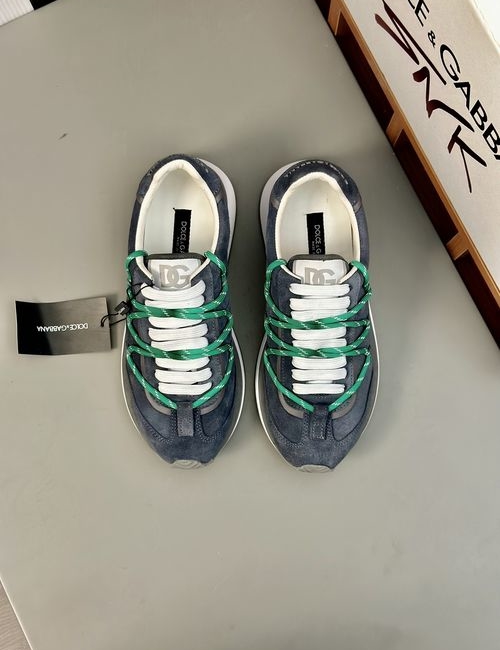 Dolce & Gabbana DG Leather Casual Sneakers With TPR Sole
