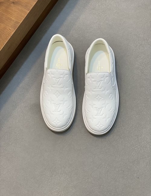 Louis Vuitton LV Calfskin Embossed Logo Casual Shoes