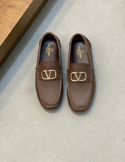 Valentino Grain Leather Loafer Comfort Driving Shoes