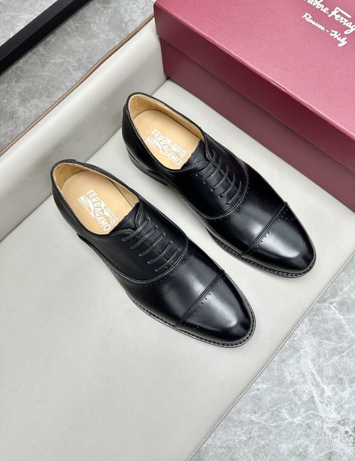 Ferragamo Business Dress Shoes Cowhide Leather Sole