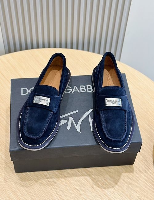 Dolce & Gabbana DG New Florio Suede Loafers