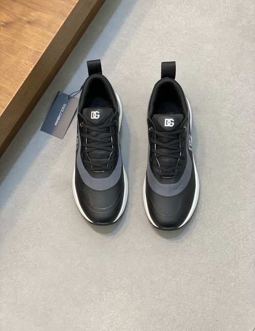 Dolce & Gabbana DG Leather Casual Sneakers With TPR Sole