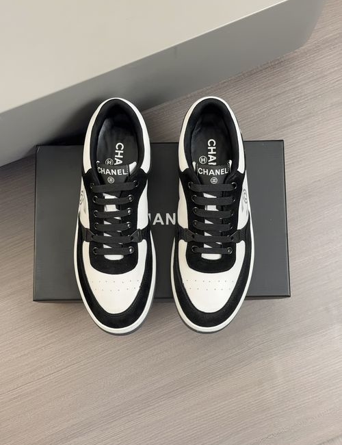 Chanel Premium Leather Shoes With Hand-Punched Details