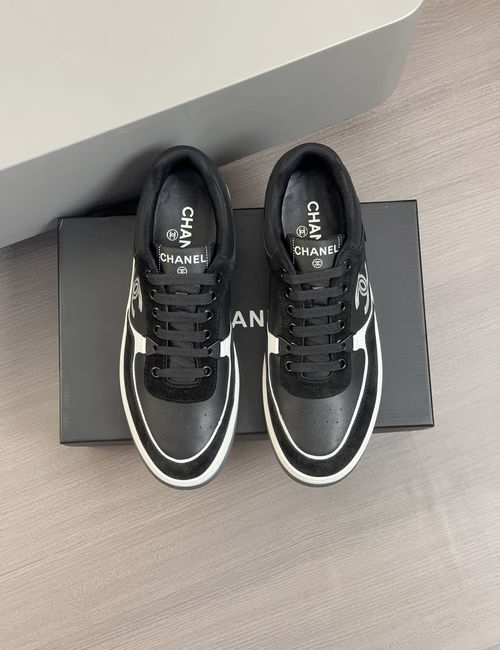 Chanel Premium Leather Shoes With Hand-Punched Details