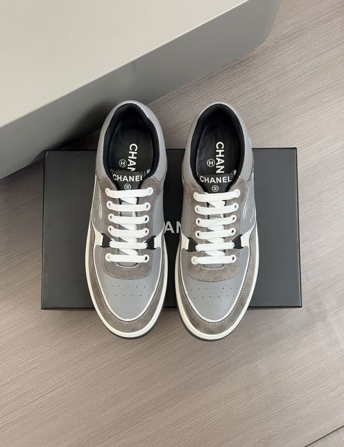 Chanel Premium Leather Shoes With Hand-Punched Details