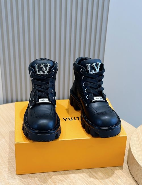 Louis Vuitton LV Checker Ankle Boots With Nubuck Leather