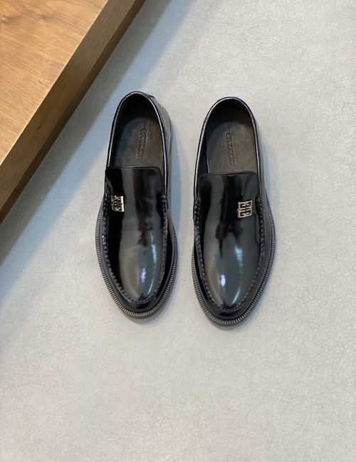 Givenchy Squared Toe Loafer Leather Shoes With 4G Logo