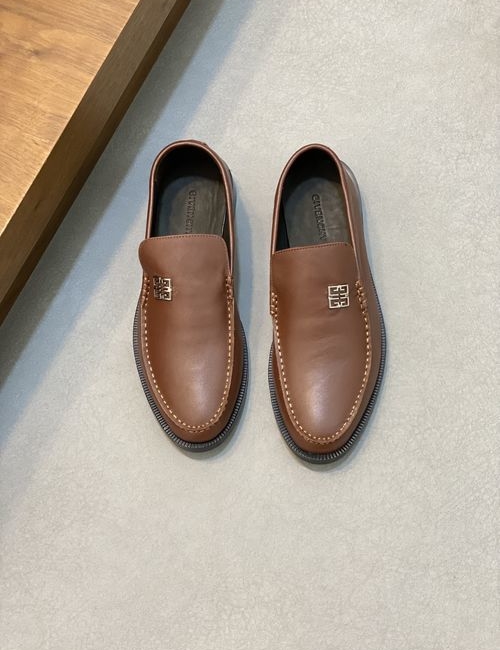 Givenchy Squared Toe Loafer Leather Shoes With 4G Logo