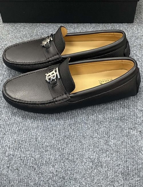 Burberry Genuine Leather Loafers With Original Sole