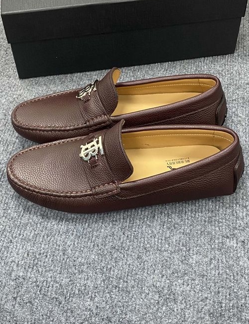Burberry Genuine Leather Loafers With Original Sole