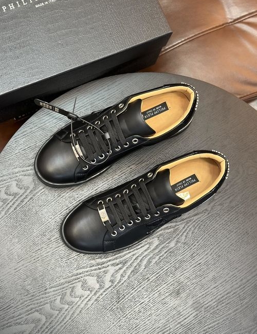 Philipp Plein Punk Style Leather Casual Shoes
