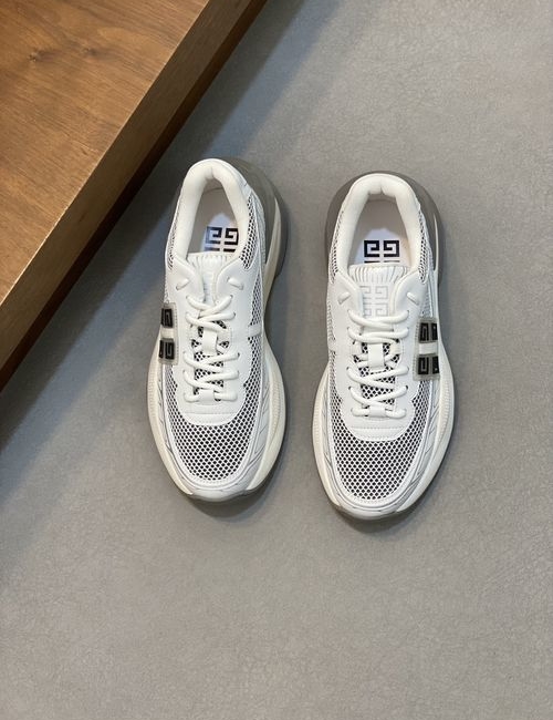 Givenchy Logo Calfskin Mesh Casual Sneakers