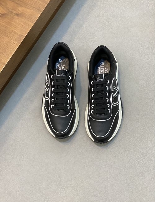 Valentino Nappa Leather Mesh Sneakers