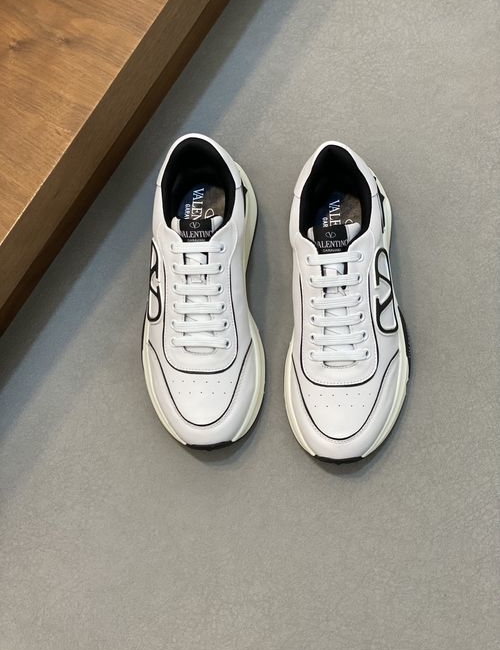 Valentino Nappa Leather Mesh Sneakers