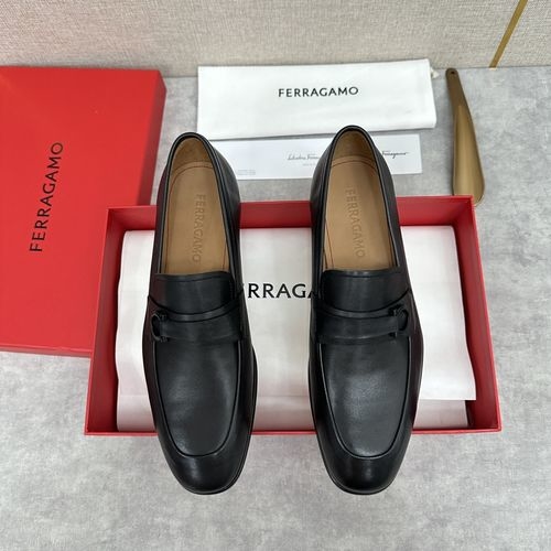 Ferragamo Moccasin Loafers With Gancini Buckle