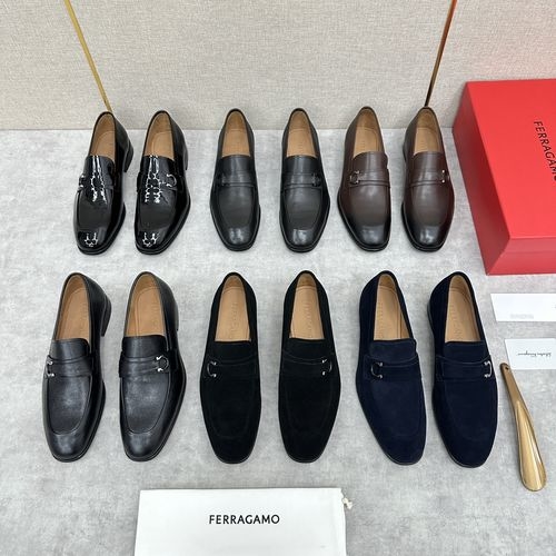 Ferragamo Moccasin Loafers With Gancini Buckle