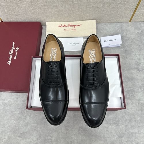 Ferragamo Calfskin Oxford Dress Shoes