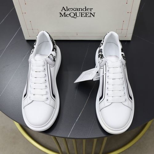 McQueen White Sneakers With Sheepskin Lining
