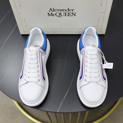 McQueen White Sneakers With Sheepskin Lining