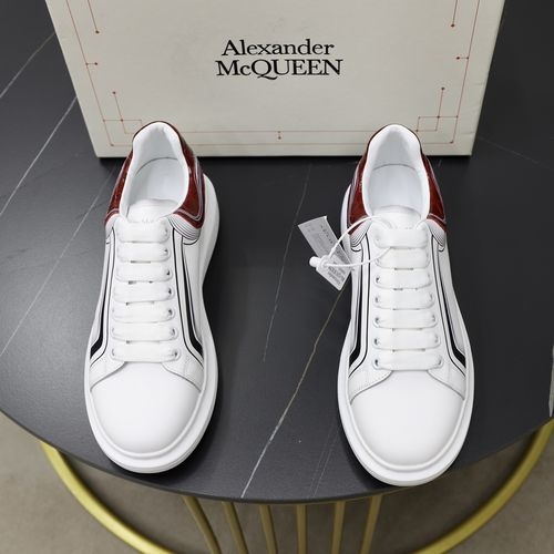 McQueen White Sneakers With Sheepskin Lining