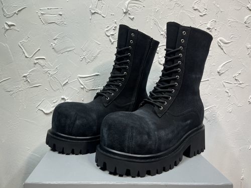Balenciaga Stomper Vintage Work Lace-up Ankle Boots