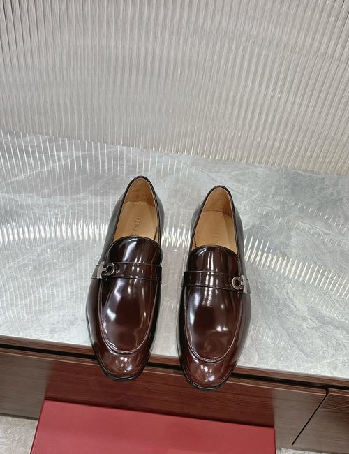 Ferragamo Premium Polished Leather Loafers
