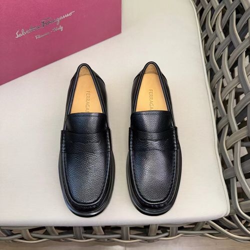 Ferragamo Leather Dress Shoes Hand-stitched Comfortable