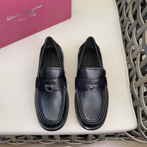 Ferragamo Leather Dress Shoes Hand-stitched Comfortable