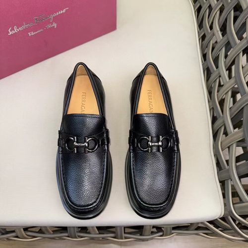 Ferragamo Leather Dress Shoes Hand-stitched Comfortable
