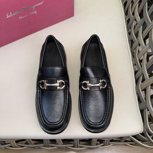 Ferragamo Leather Dress Shoes Hand-stitched Comfortable