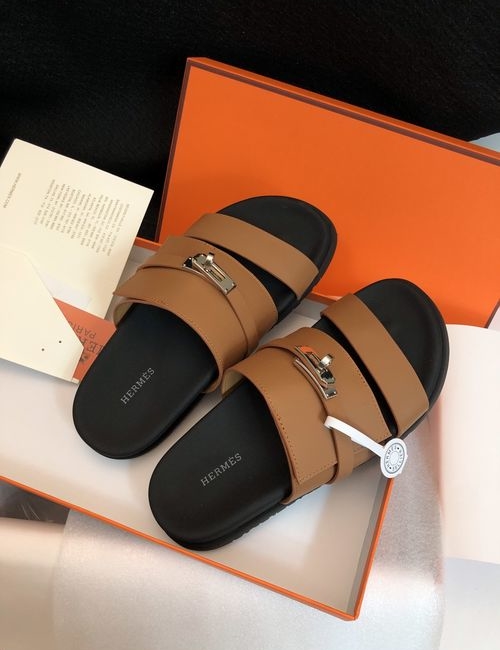 Hermes Chypre Slippers With Comfortable Soft Insole