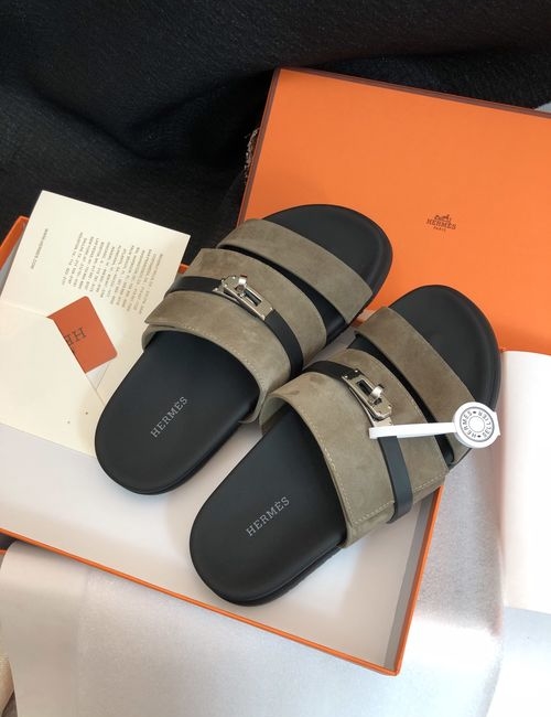 Hermes Chypre Slippers With Comfortable Soft Insole